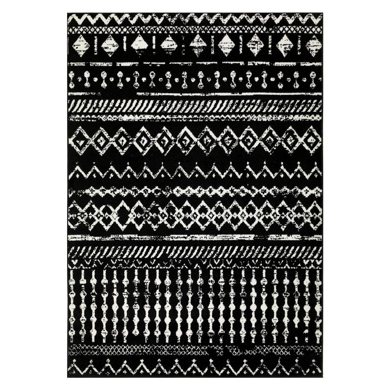 MODA ALFOMBRAS - Bajada de Cama Phoenix Negra  60 x 90 Cm