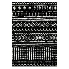 MODA ALFOMBRAS - Bajada de Cama Phoenix Negra 60 x 90 Cm