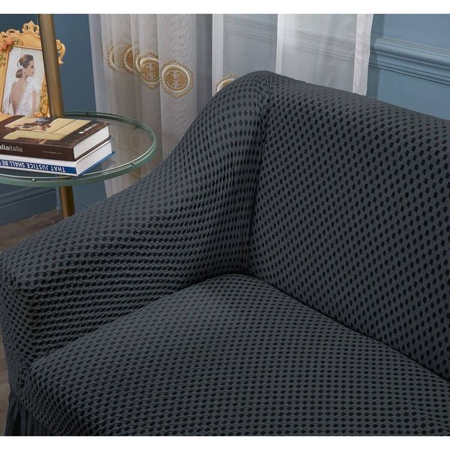 MODA ALFOMBRAS - Funda para sofa 2 cuerpos gris  135 x 85 cm