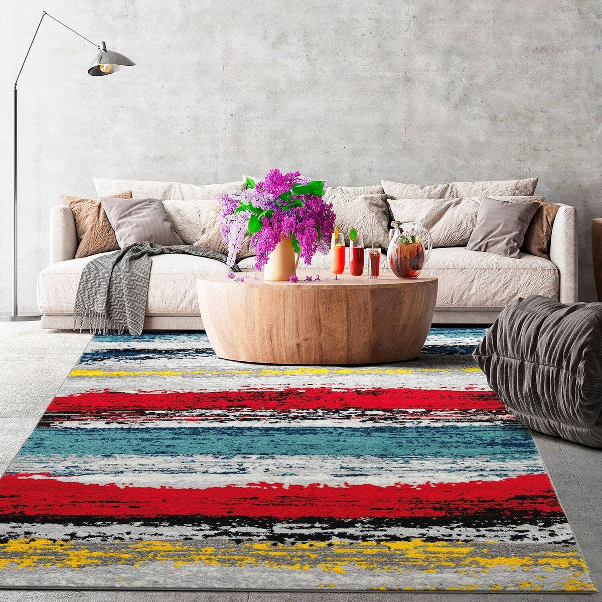 MODA ALFOMBRAS - Alfombra Florida Roja 120 X 180 Cm