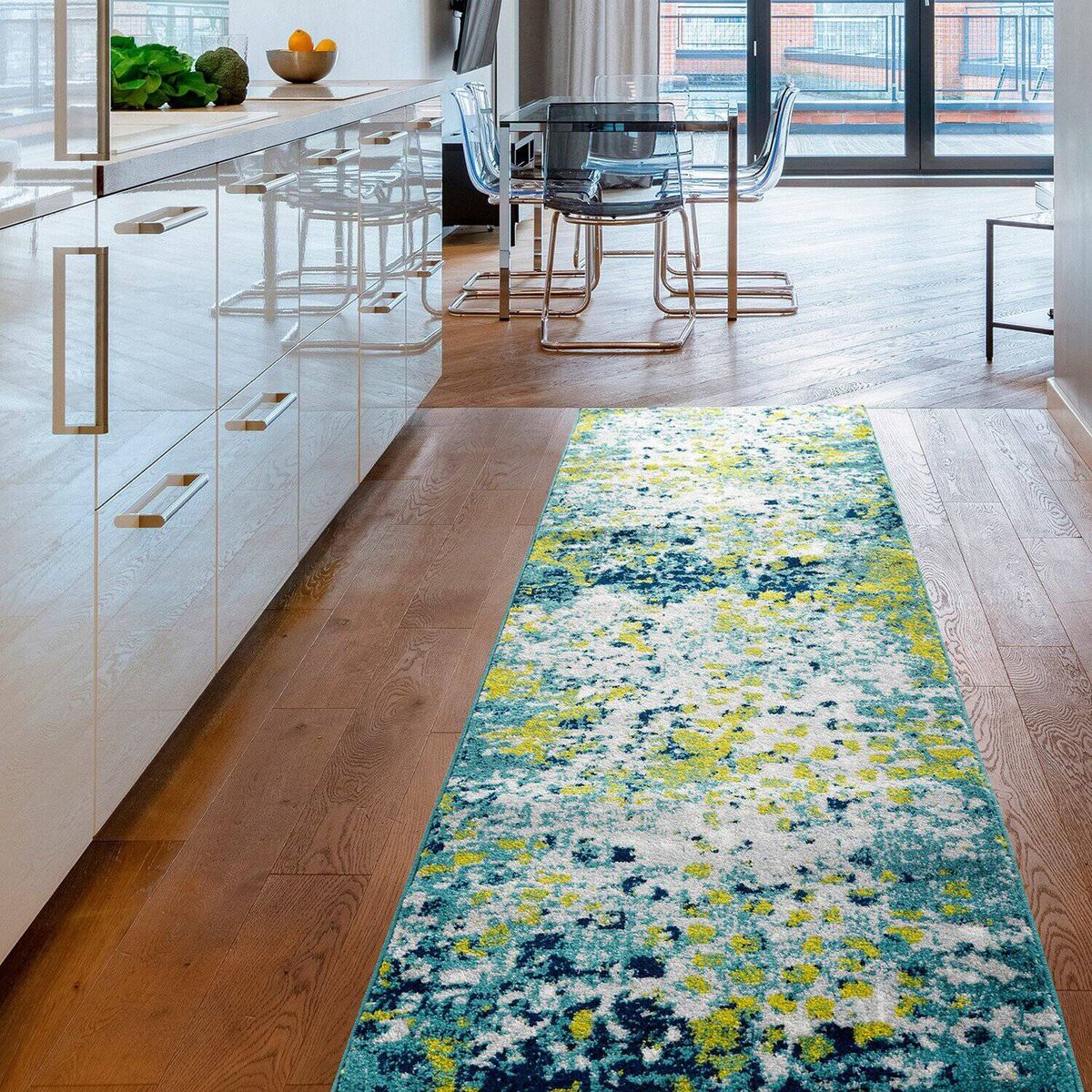 MODA ALFOMBRAS - Alfombra Pasillo Florida Verde 70 X 230 Cm