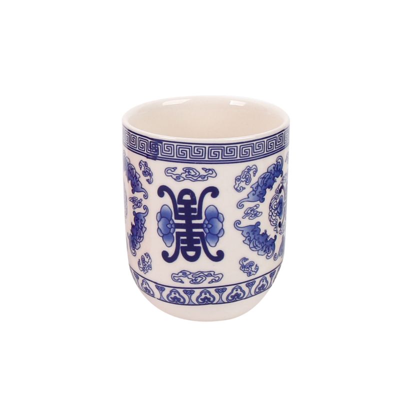 HOMEWELL - Taza loza diseño azul 125ml 6.5x8cm