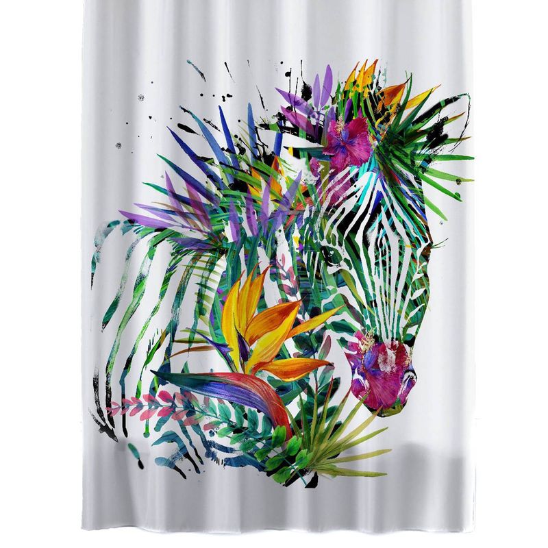 RETELA - Cortina de baño ilustración zebra
