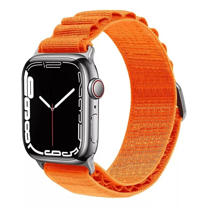GENERICO - Correa Nylon Alpine Para Apple Watch 42 44 45 49 Ultra / Naranja