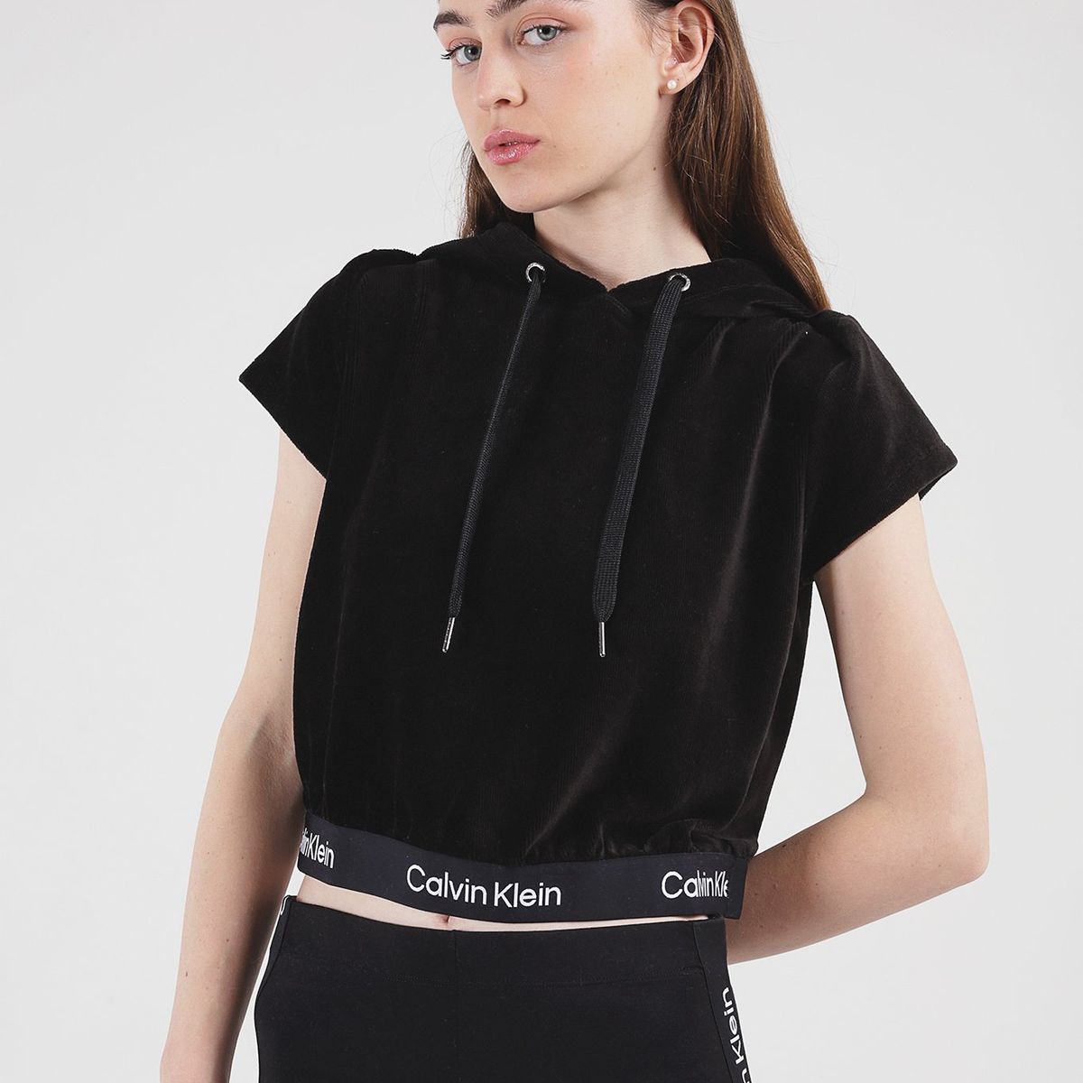 CALVIN KLEIN - Polerón Logo Elastic Negro Calvin Klein