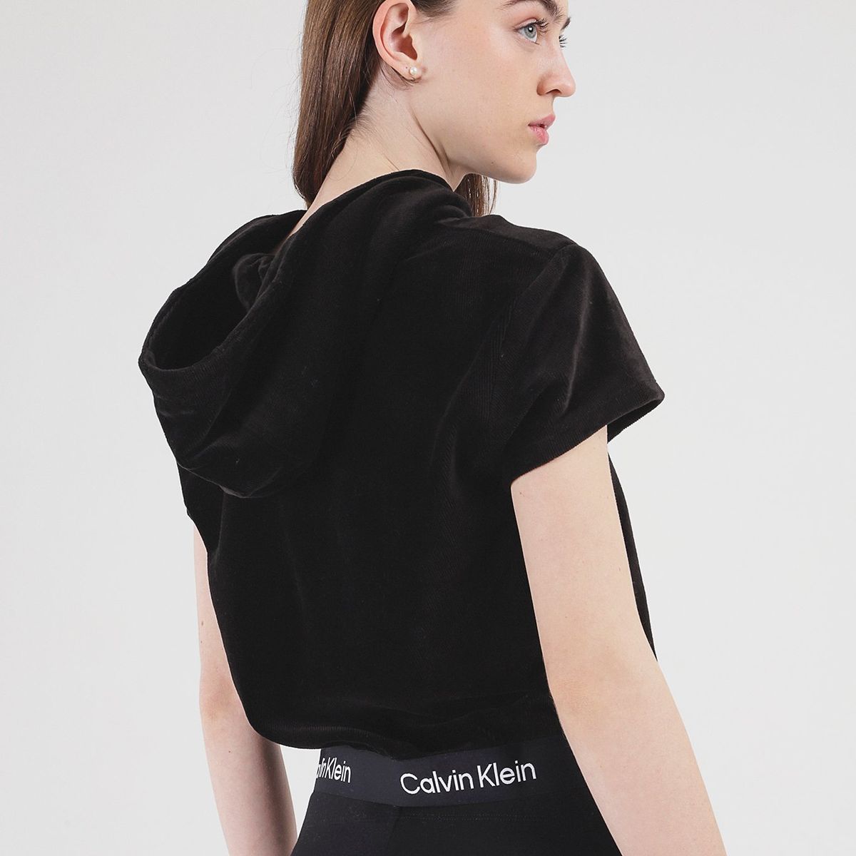 CALVIN KLEIN - Polerón Logo Elastic Negro Calvin Klein