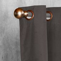 Set 2 black out microfibra gris oscuro 140 x 225