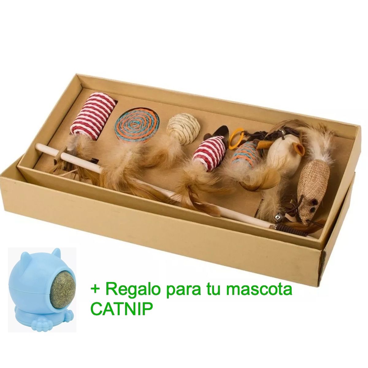 PET BED - Juguete Para Gatos Set Completo 7 Unidades