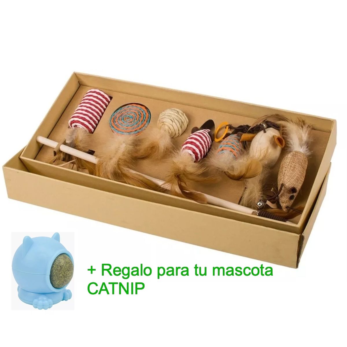 PET BED - Juguete Para Gatos Set Completo 7 Unidades