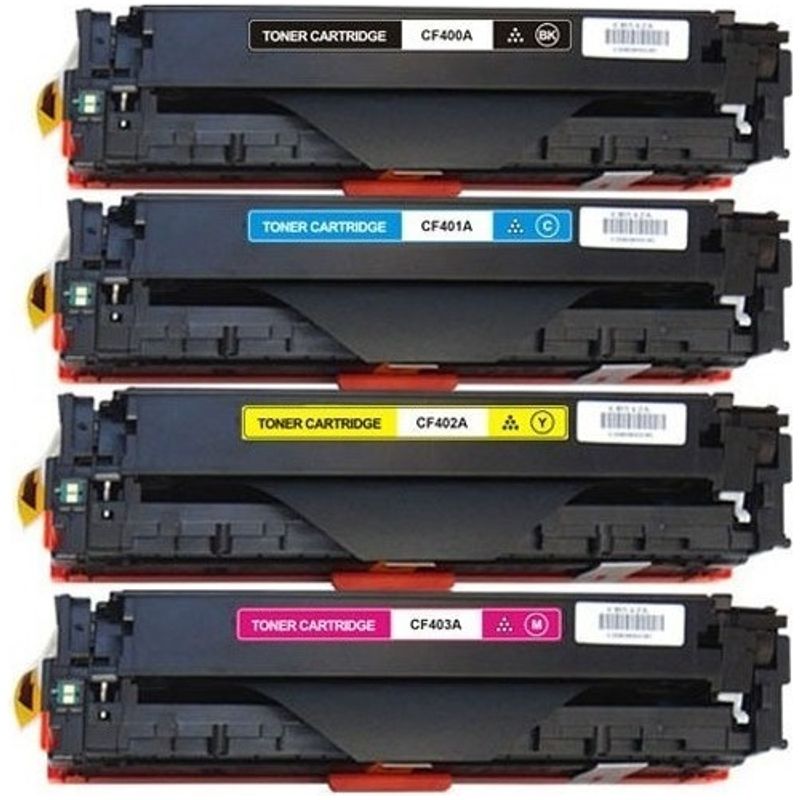 GENERICO - Kit 4 Toner Cf400a/cf401a/cf402a/cf403a - M252dw/m277dw