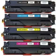 GENERICO - Kit 4 Toner Cf400a/cf401a/cf402a/cf403a - M252dw/m277dw