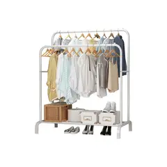 U BUY - Perchero Organizador De Ropa Doble Color Blanco De Metal