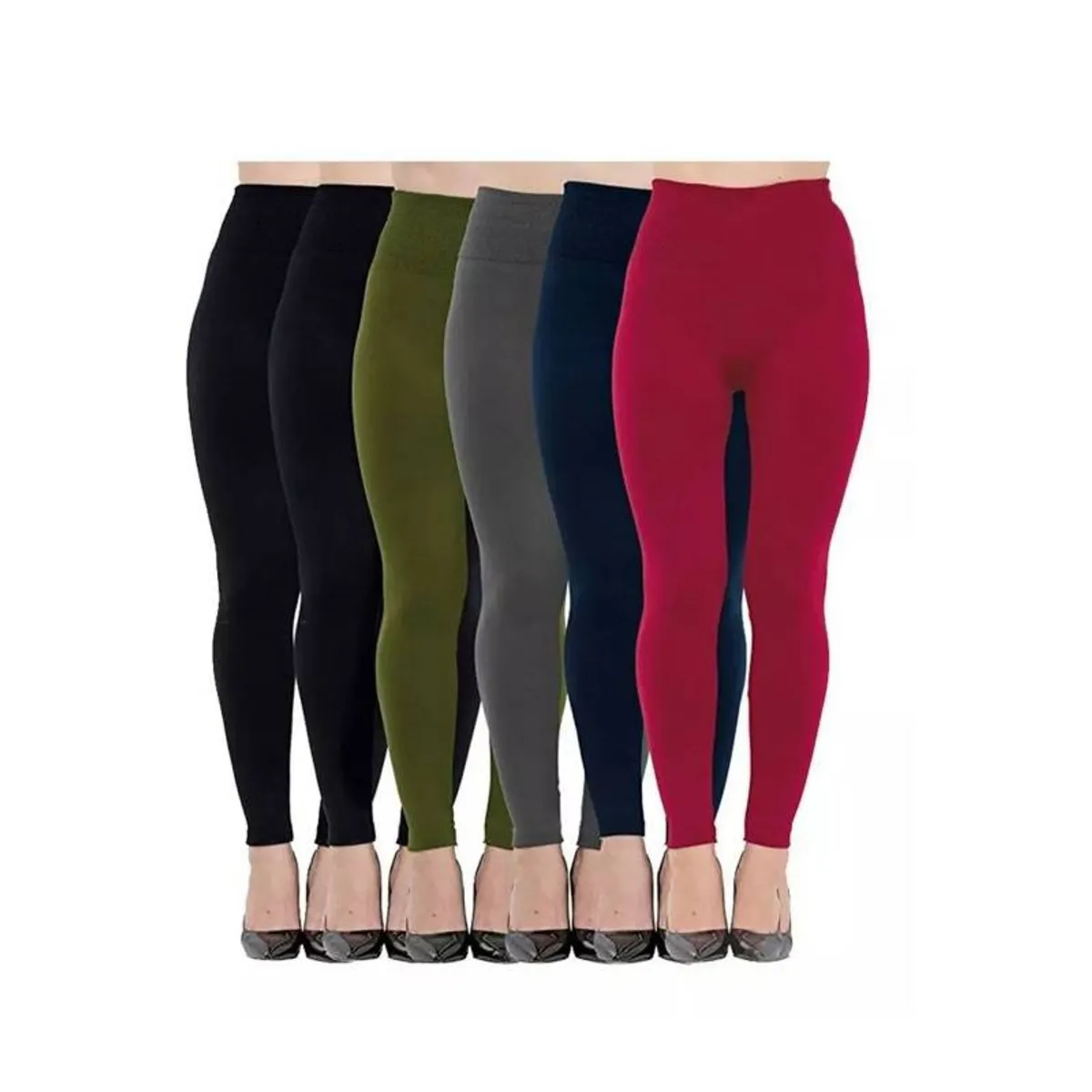 EVERSO - Pack 2 Calzas Polar Sin Costura Mujer. Tiro Largo Con Faja