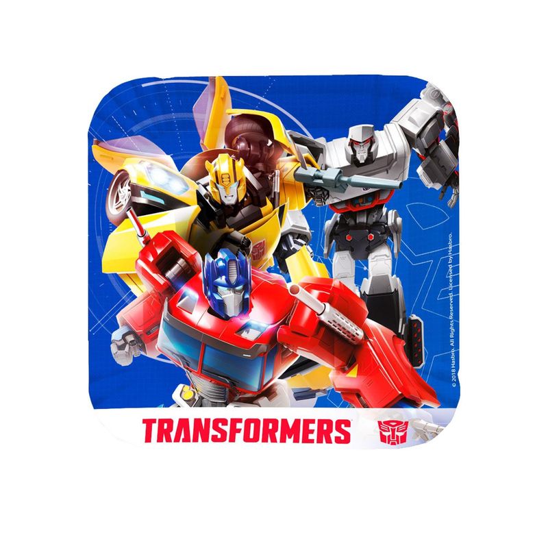 TRANSFORMERS - Set 6 Platos Cartón 18 cm Transformers