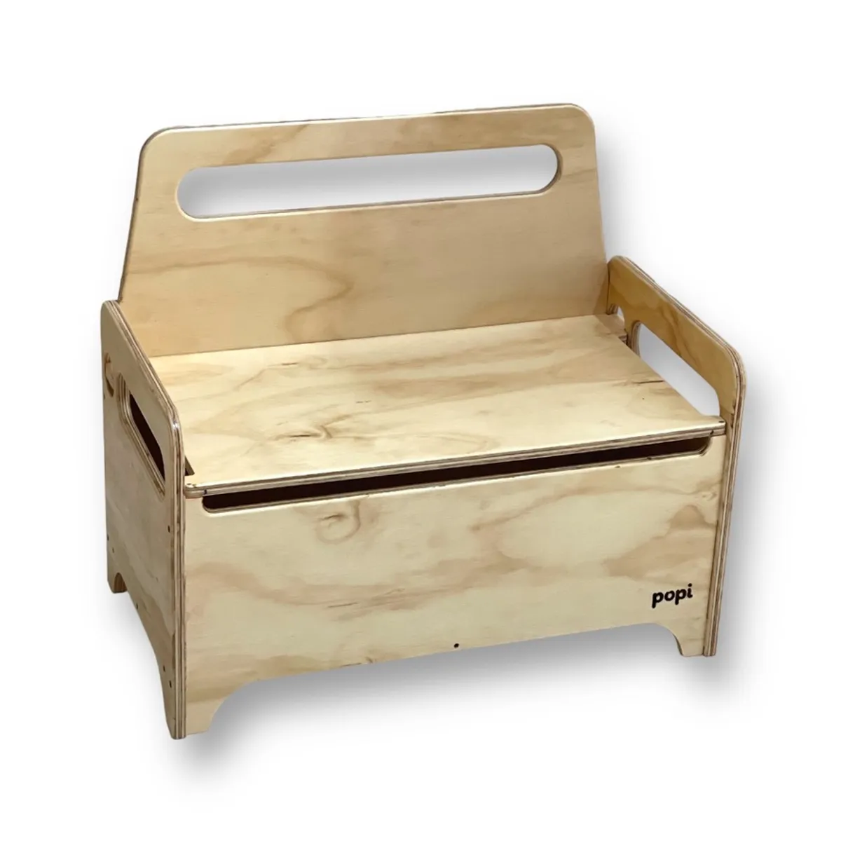 ENTORNO ESTUDIOS - Baúl De Juguetes Asiento Infantil Madera POPI