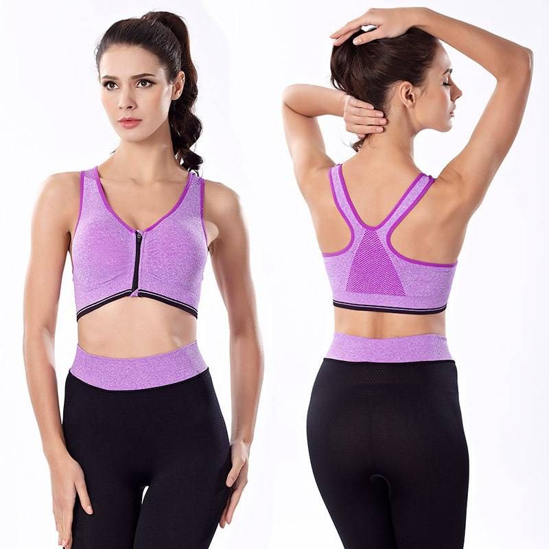 EVERSO - Sostén Deportivo Push Up Sin Costuras Con Cierre