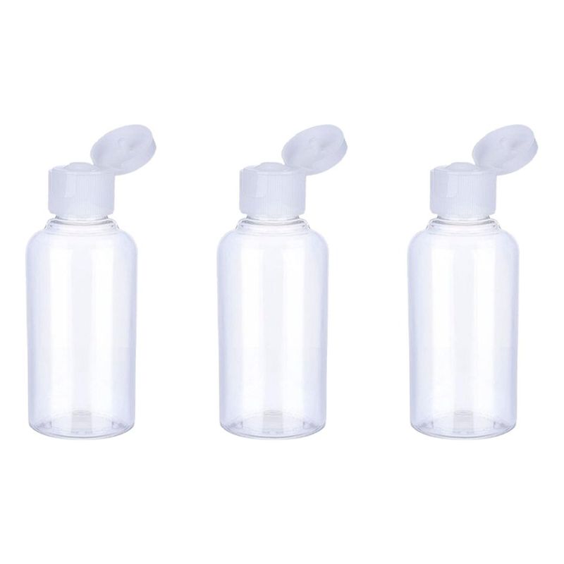 GENERICO - Set 3 Botella De Viaje Dispensadora 50 Ml Transparente