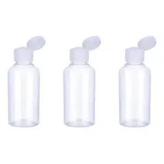 GENERICO - Set 3 Botella De Viaje Dispensadora 50 Ml Transparente
