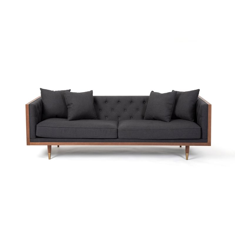 THE POPULAR DESIGN - SOFA 3C WOODBOX GRAFITO