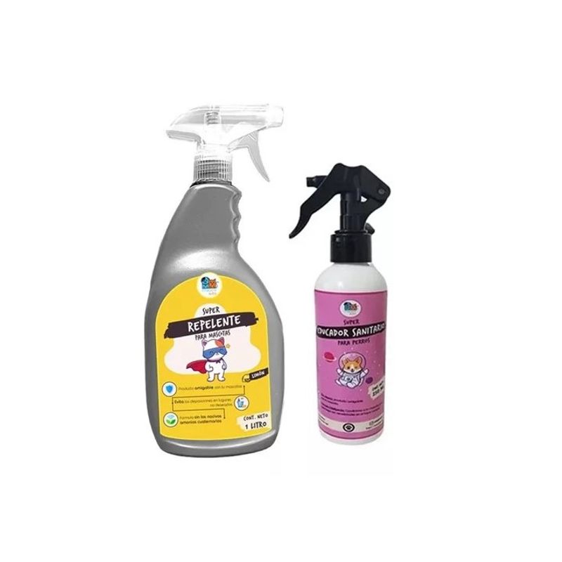 MASCOKITS - Kit Para Perros Repelente 1 Lt + Educador Sanitario 250 Ml