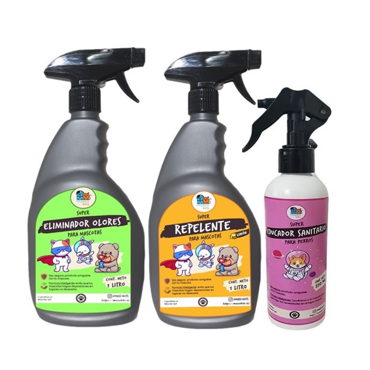 MASCOKITS - Kit Para Perros Educador  Repelente  Eliminador De Olores