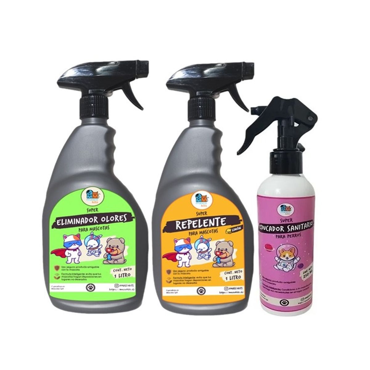 MASCOKITS - Kit Para Perros Educador  Repelente  Eliminador De Olores