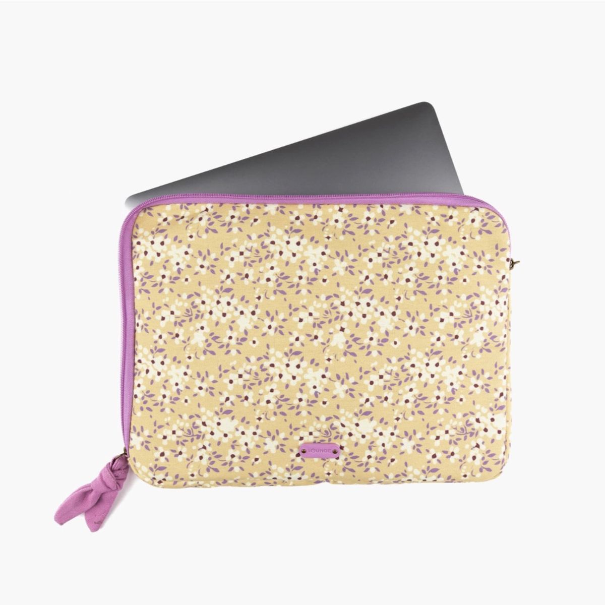 LOUNGE - Funda Notebook Mujer Estampado Amarillo LOUNGE