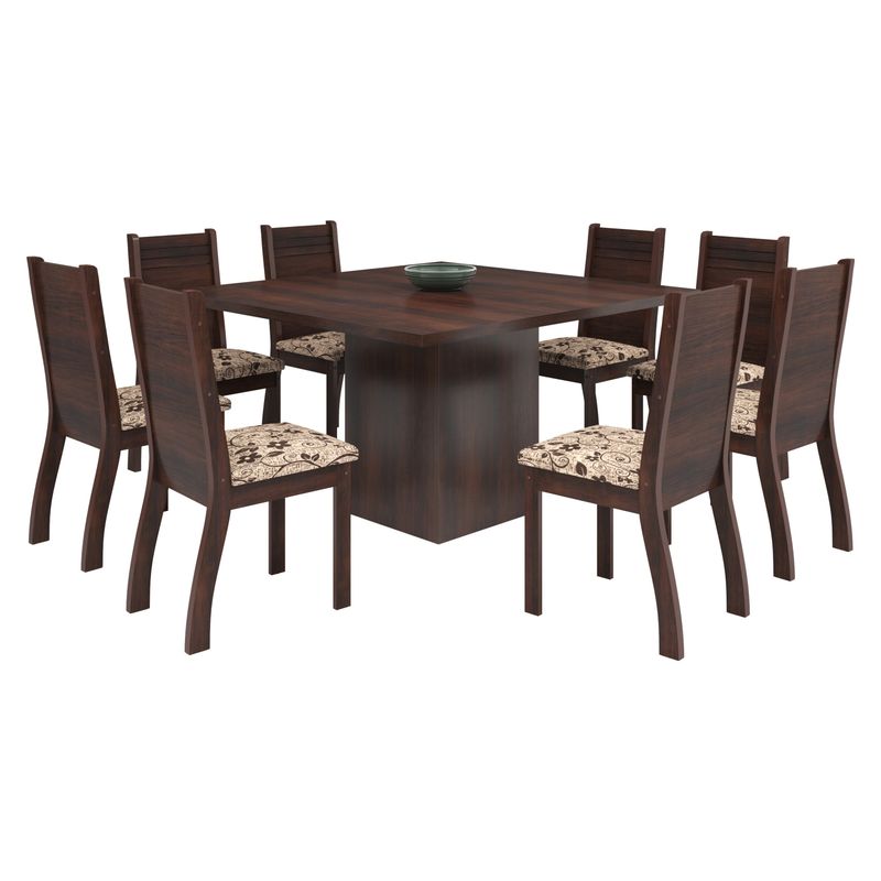 ALTAVISION - Juego De Comedor Analu 8 Sillas Choco/Flor Coco Altavision