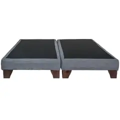 BLOCCARE - Base de Cama Queen Dividida Largo 200 cm - Patas de 11 cm