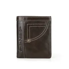 CONTACT - Billetera De Cuero Marca Contacts Modelo M1322 Color Café Oscuro