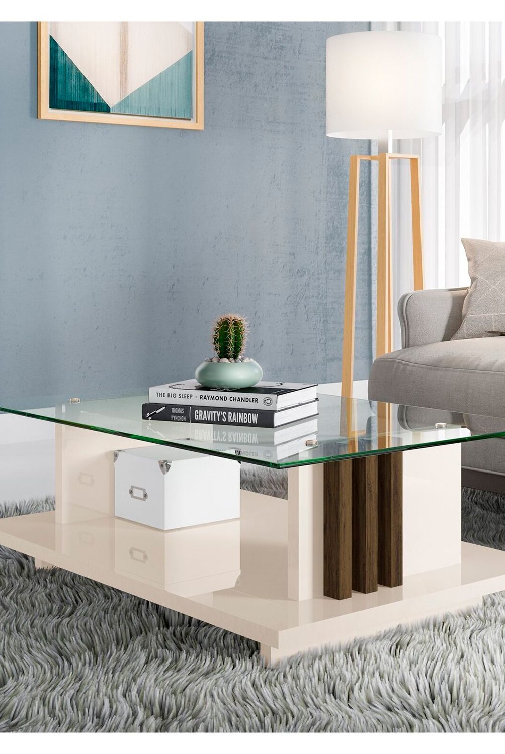 ALTAVISION - Mesa De Centro Frizz Vidrio Rectangular Altavision
