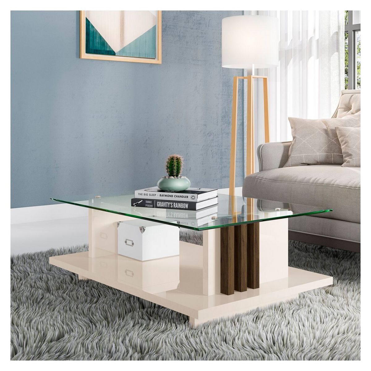 ALTAVISION - Mesa De Centro Frizz Vidrio Rectangular Altavision