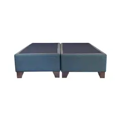 BLOCCARE - Base de Cama Queen Dividida Box 30 cm Largo 200 cm - Patas de 11 cm