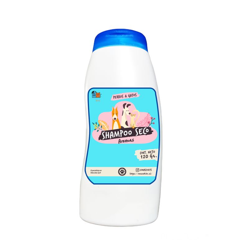 MASCOKITS - Shampoo Seco Aromas Para Perros Y Gatos 120 Gr Coco Vainilla