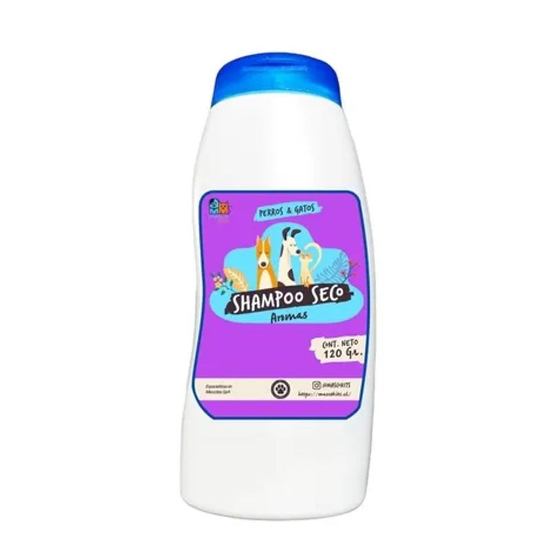 MASCOKITS - Shampoo Seco Aromas Para Perros Y Gatos 120 Gr Frutilicious