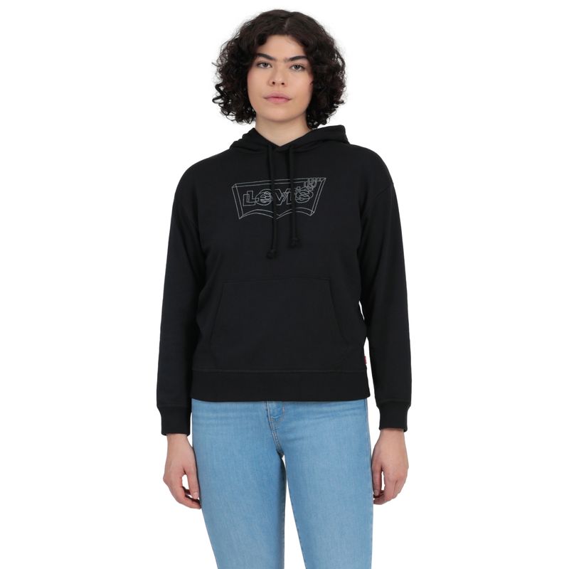 LEVIS - Polerón Mujer Regular Fit Hoodie Negro Levis