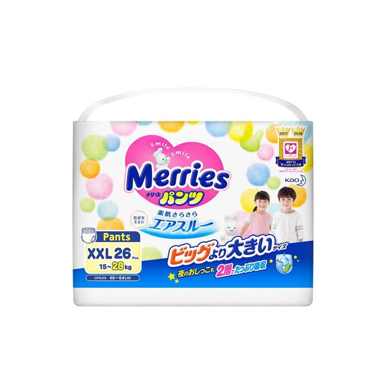 MERRIES - Pañales Desechables Merries Tipo Pants Talla Xxl 26 Pcs
