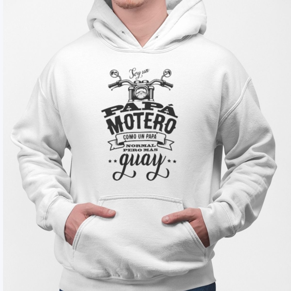 GENERICO - Polerón Soy Un Papa Motero  Regalo Dia Del Padre