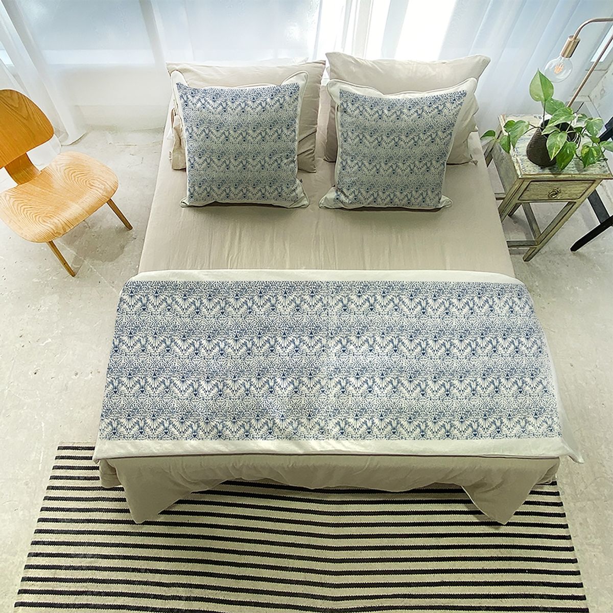 TUYO PRINT - Piecera + 2 Cojines Azora - 70x200 cm - Tuyo Print