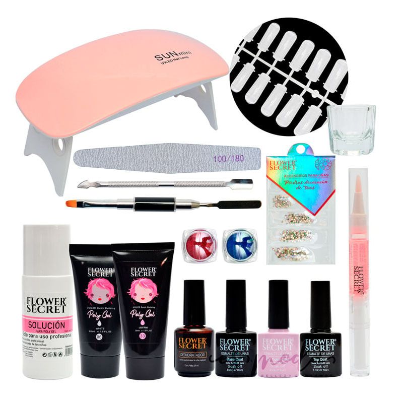 GENERICO - Kit De Polygel  Lampara 6 Watts  Esmaltes Permanentes