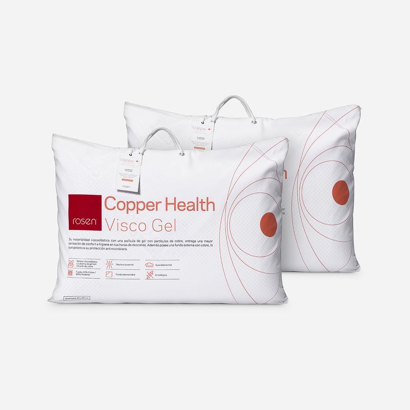 ROSEN - Set 2 Almohada Rosen Viscogel Copper Health Americana