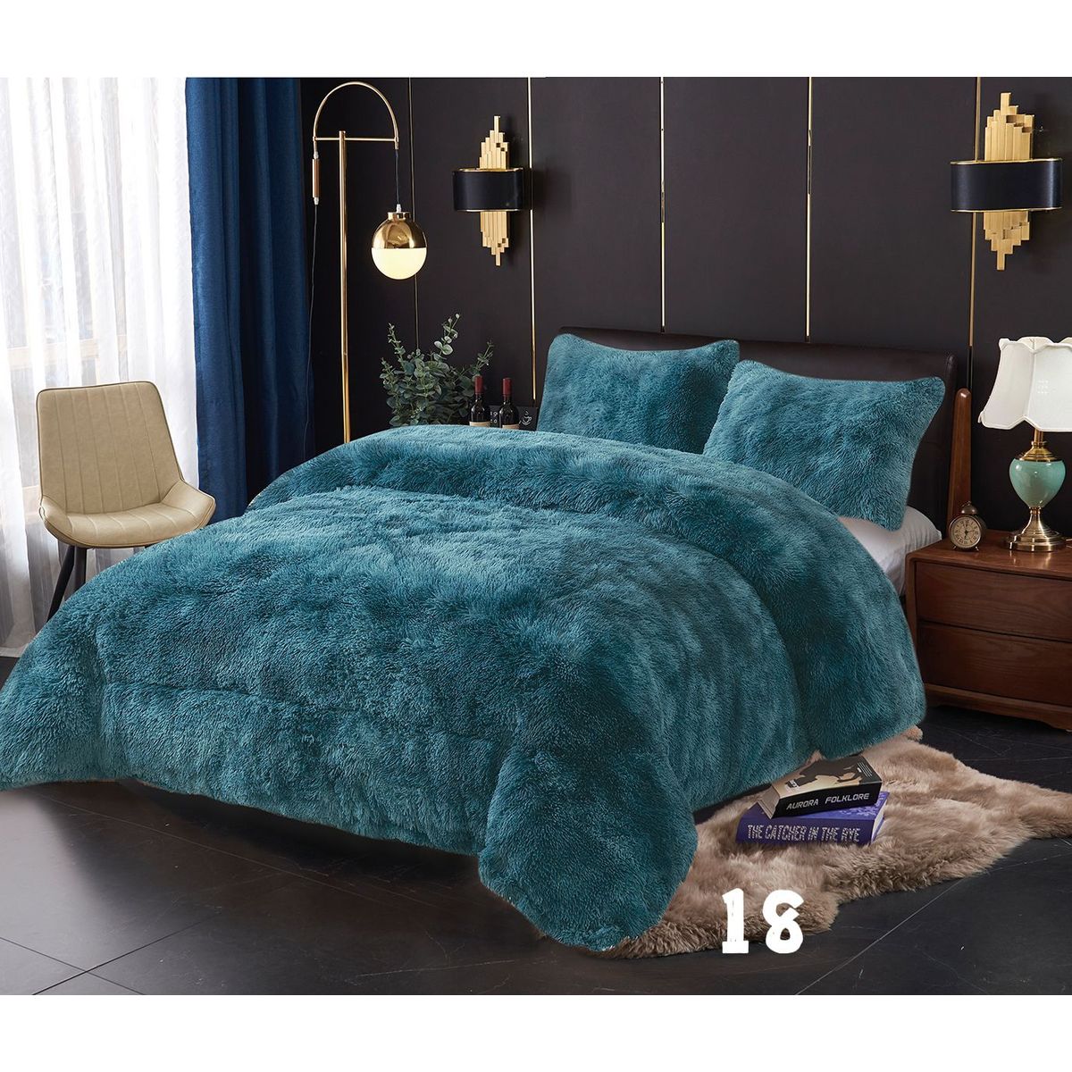 M - Coberto peludo con chiporro 2 palzas plumon