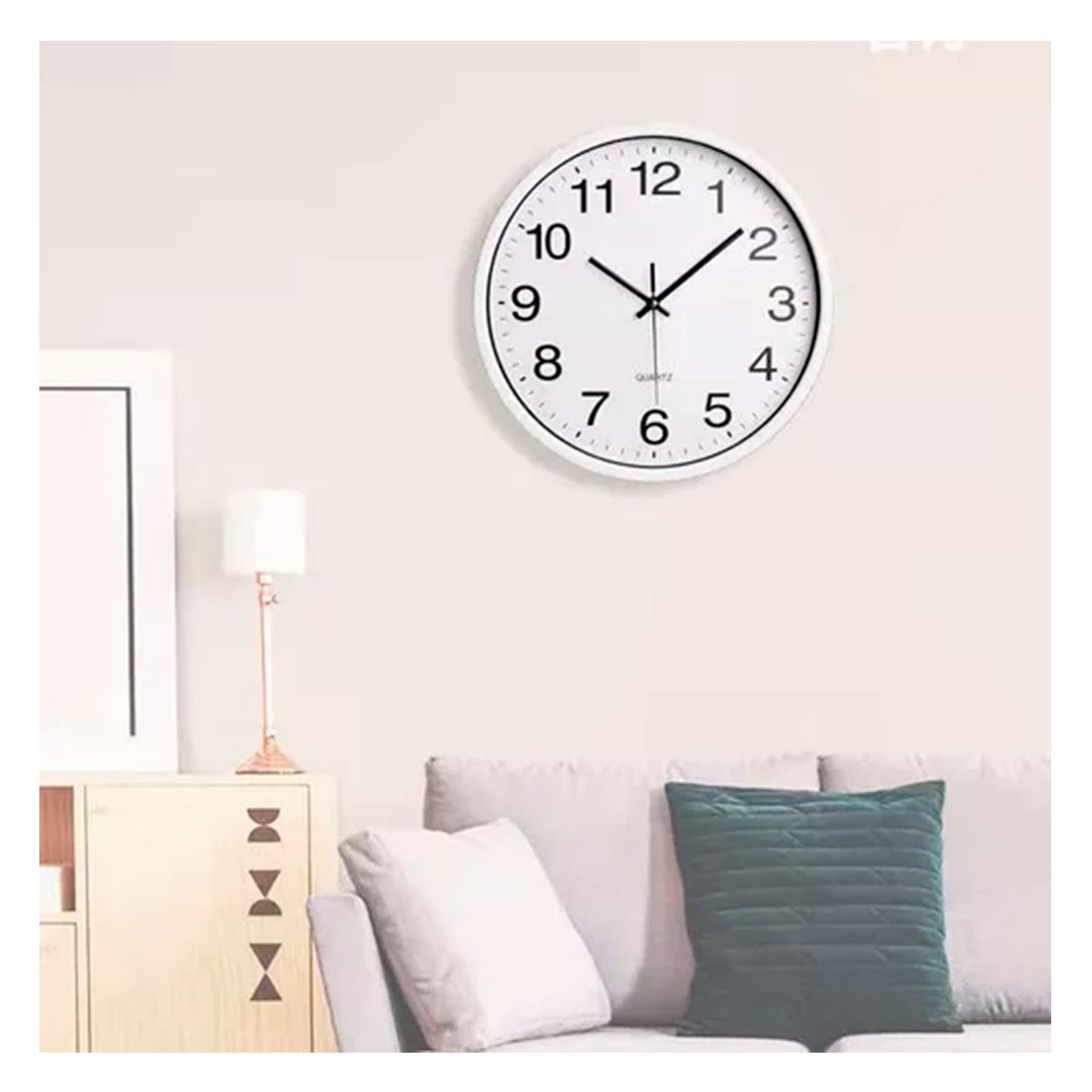 GENERICO - Reloj de pared Analogo Diseño Vintage Negro Blanco 30 cm