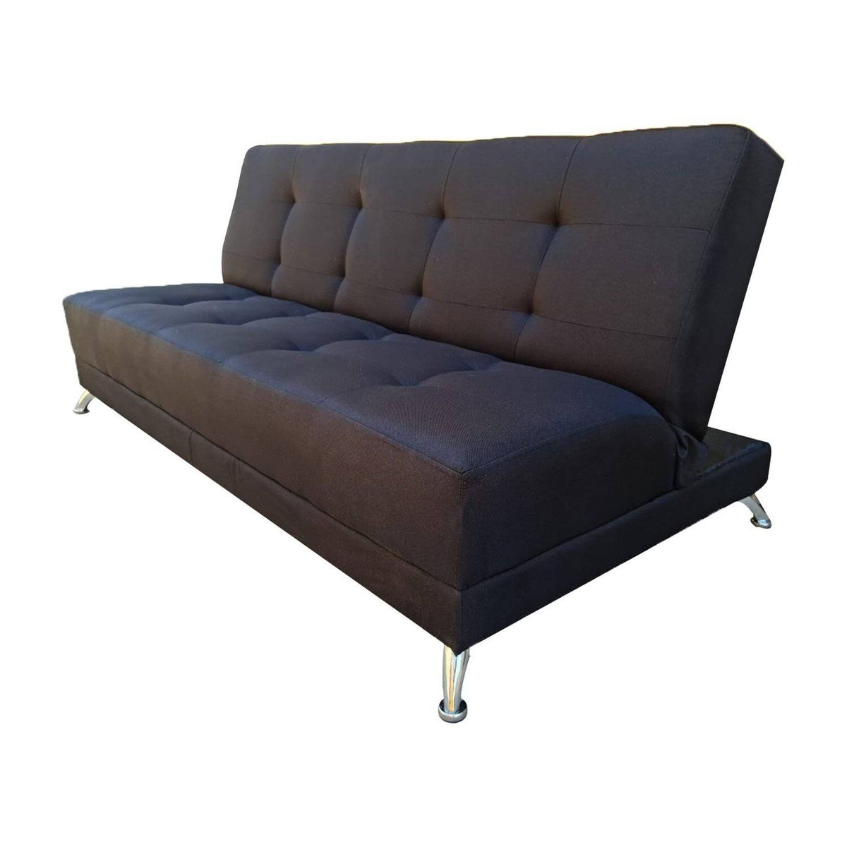 MUEBLES HVM - Futon Cama Patagonia 15P Negro Lino PmetAL