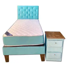 MUEBLES HVM - Cama HVM 15P Calipso velador Pmadera