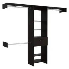 FMFURNITURE - Closet 1 Cajón 3 Barras Fm-015N - Negro