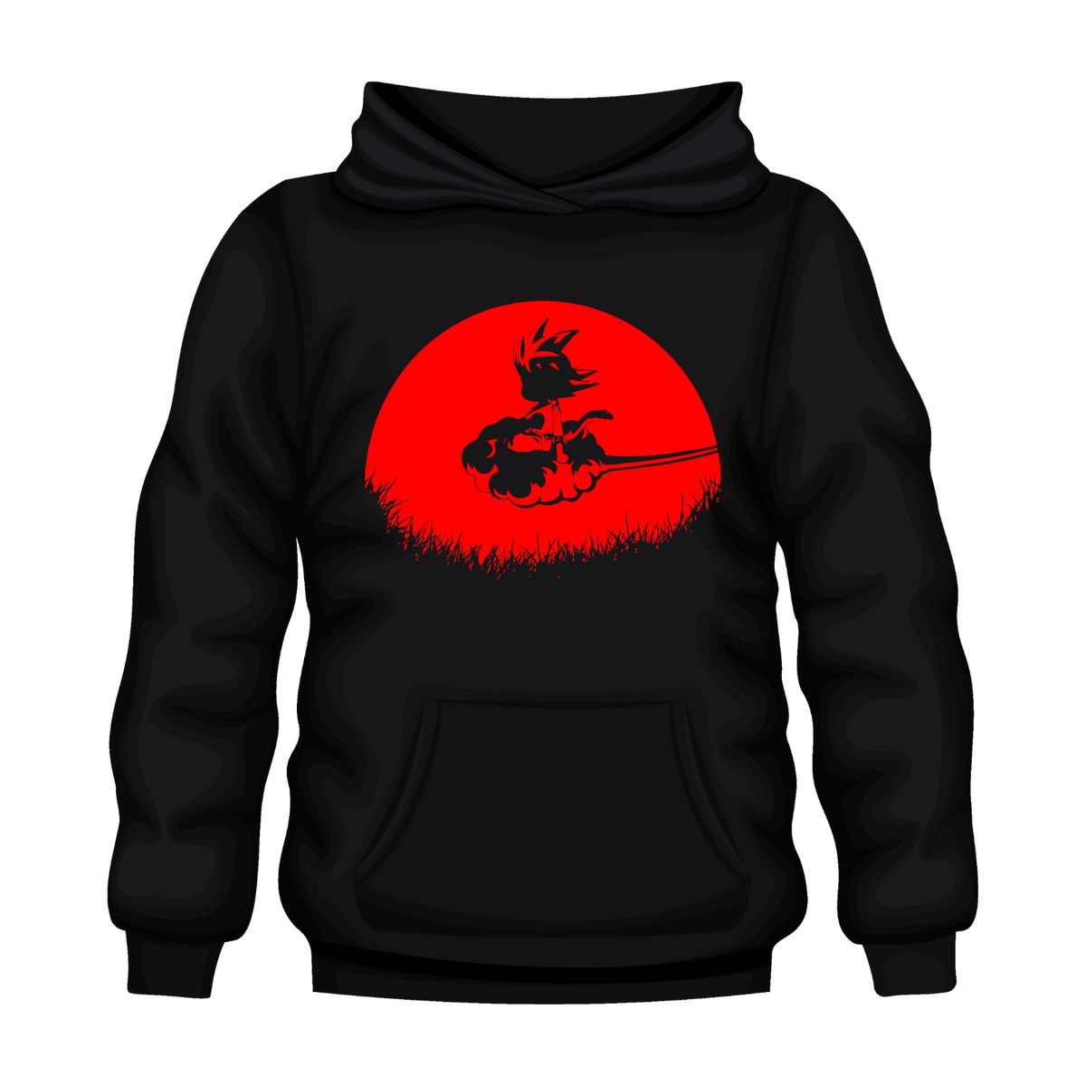 GENERICO - Poleron Canguro Con Capucha Estampado - Dragon Ball - Goku db003