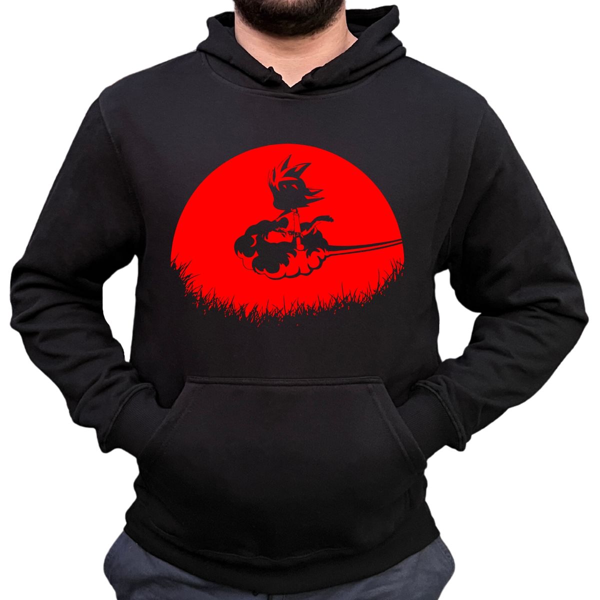 GENERICO - Poleron Canguro Con Capucha Estampado - Dragon Ball - Goku db003