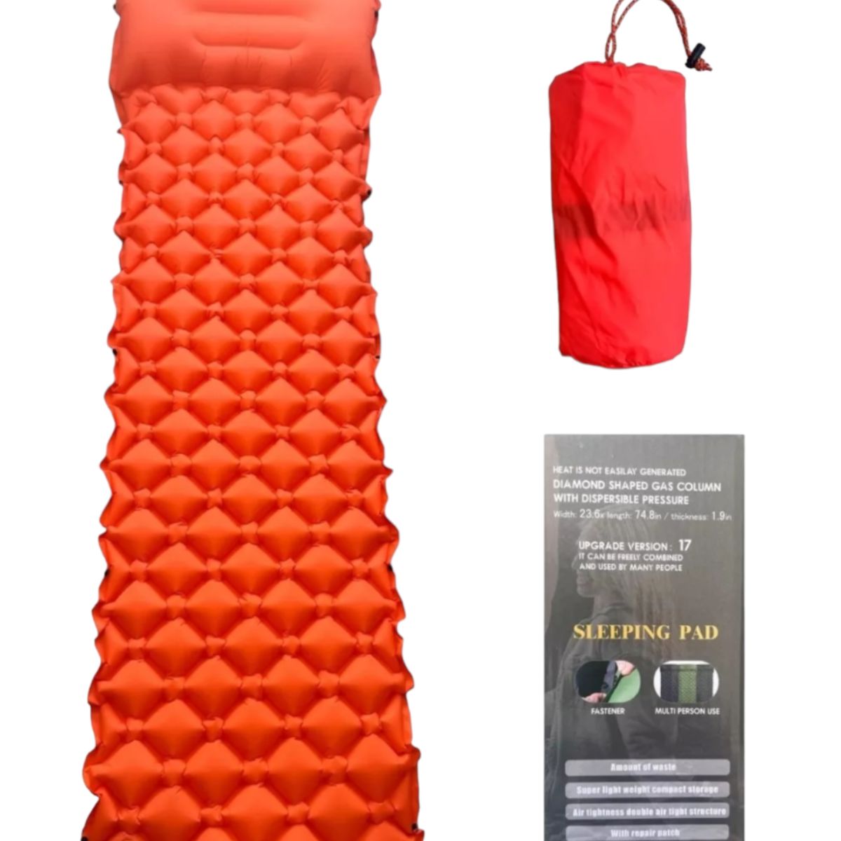 GENERICO - Colchoneta Inflable Y Portátil Para Camping Caza Pesca…