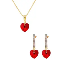 JOYAS MONTERO - Conjunto Romance Gold Cristales Genuinos Siam Shimmer